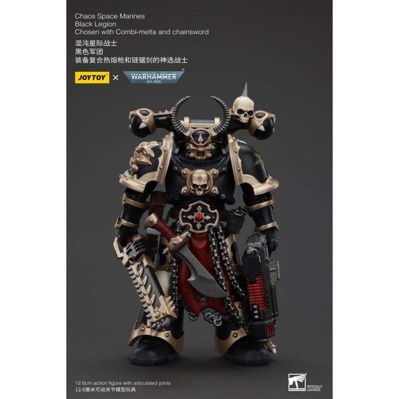 Warhammer 40k Actionfigur Chaos Space Marines Black Legion Chosen with Combi-melta and chainsword 20 cm | 6927054400980