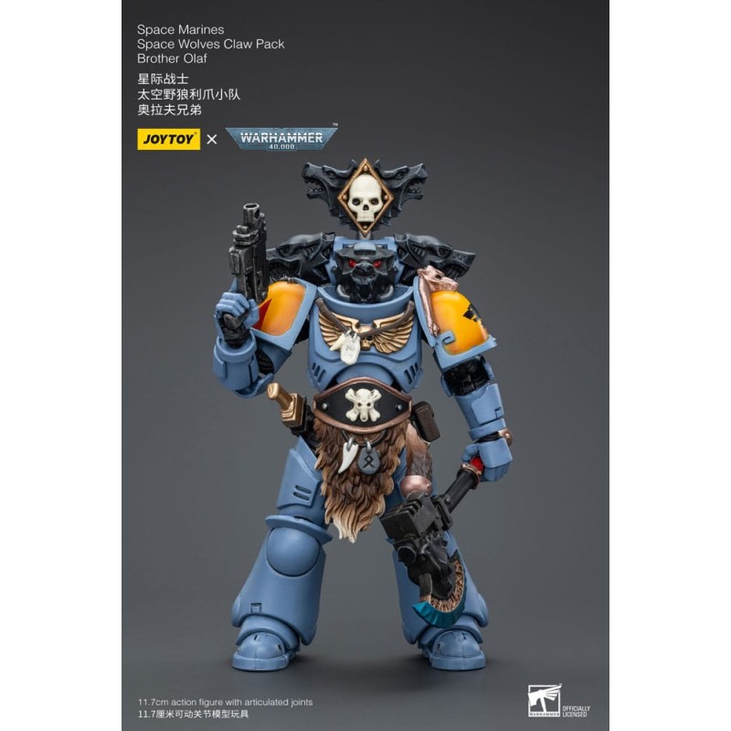 Warhammer 40k figurine 1/18 Space Marines Space Wolves Claw Pack Brother Olaf 12 cm | 6973130372726