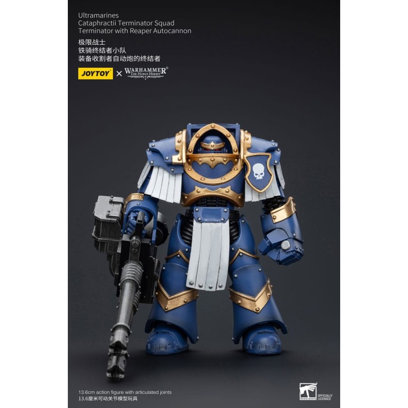 Warhammer The Horus Heresy figurine 1/18 Uitramarines Cataphractii Terminator Squad Terminator with Reaper Autocannon 14 cm  ...