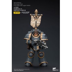 Warhammer The Horus Heresy figurine 1/18 Space Wolves Grey Slayer Pack Grey Slayer With Legion Vexilla 12 cm 