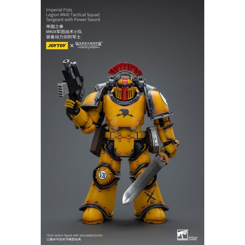 Warhammer The Horus Heresy figurine 1/18 Imperial Fists Legion MkIII Tactical Squad Sergeant with Power Sword 12 cm | 6973130379046