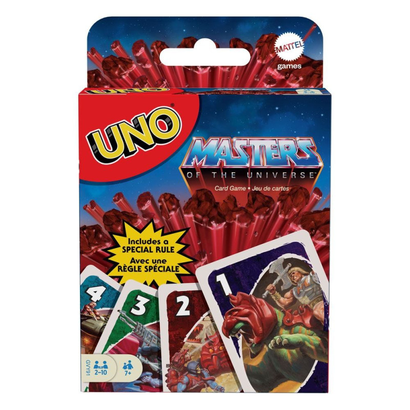 jeu : UNO - Masters of the Universe jeu de cartes éditeur : Mattel Games version multilingue