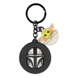 Star Wars: The Mandalorian porte-clés caoutchouc Mandalorian & Grogu 