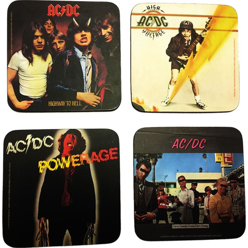 AC/DC pack 4 sous-verres | 4039103996763