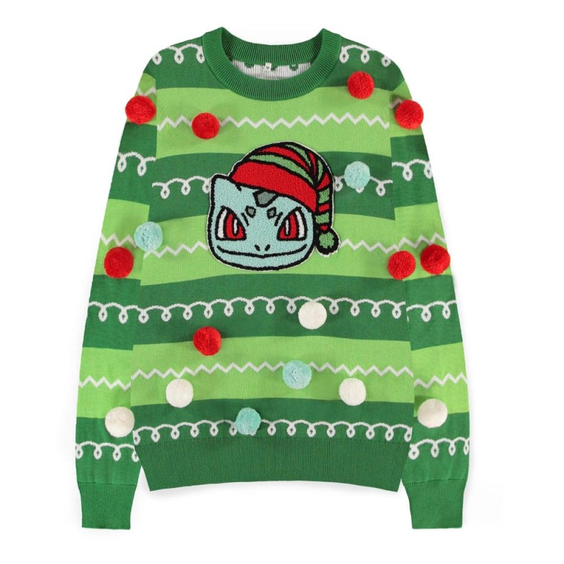 Pokemon Sweatshirt Christmas Jumper Bulbasaur (M) | 8718526172874