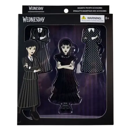 Wednesday by Loungefly Pin set 4 pin's émaillés Wednesday Addams Paper Doll 3 cm  | 0671803528574