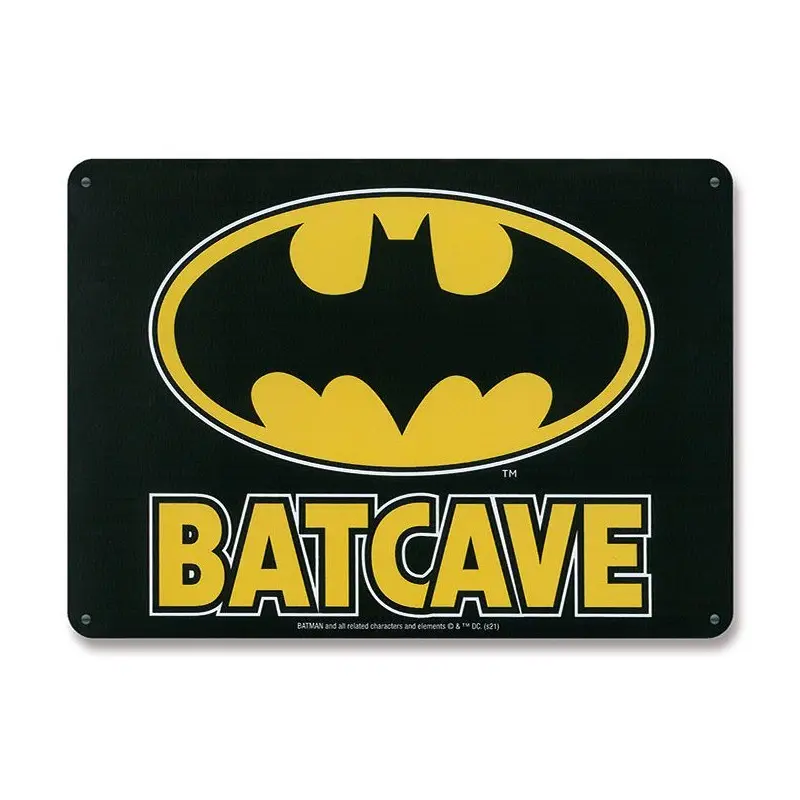 DC Comics panneau métal Batcave 15 x 21 cm | 4045846388659