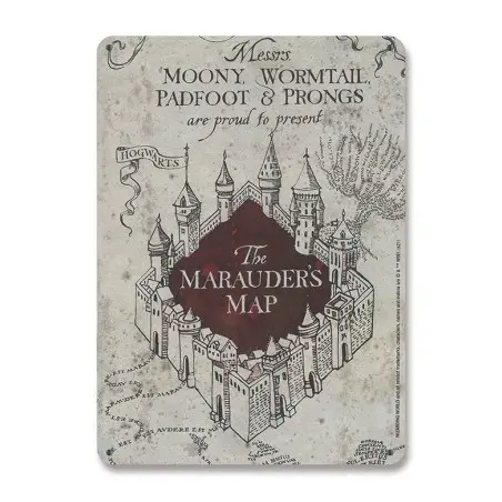 Harry Potter panneau métal Marauders Map 15 x 21 cm | 4045846388246