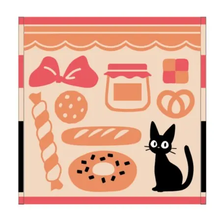 Kiki la petite sorcière serviette de toilette Jiji's Bakery 25 x 25 cm | 4992272922127