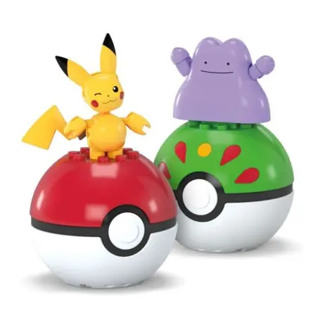 Pokémon jeu de construction MEGA Poké Ball Collection: Pikachu & Métamorph | 0194735275908