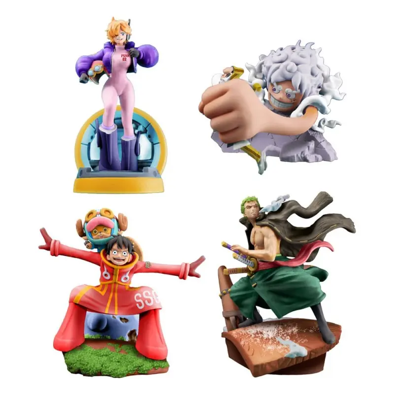 One Piece Petitrama set figurines PVC Logbox Re Birth Egghead Set 9 cm    | 4975430518837