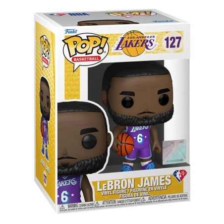 License : NBA Legends Produit : NBA Legends Figurine Funko POP! Sports Vinyl Lakers - LeBron James (Purple Jersey) 9 cm