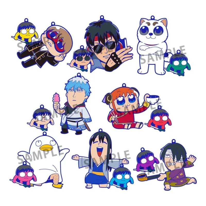 Gintama x Okawabukubu assortiment charms caoutchouc Rubber Mascot Buddycolle Gintama Oshanti 7 cm (8) | 4535123842849