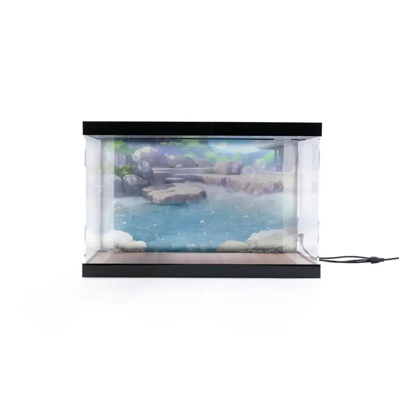 Azur Lane présentoir vitrine acrylique avec éclairage pour figurine Kashino Hot Springs Relaxation | 4570178590192