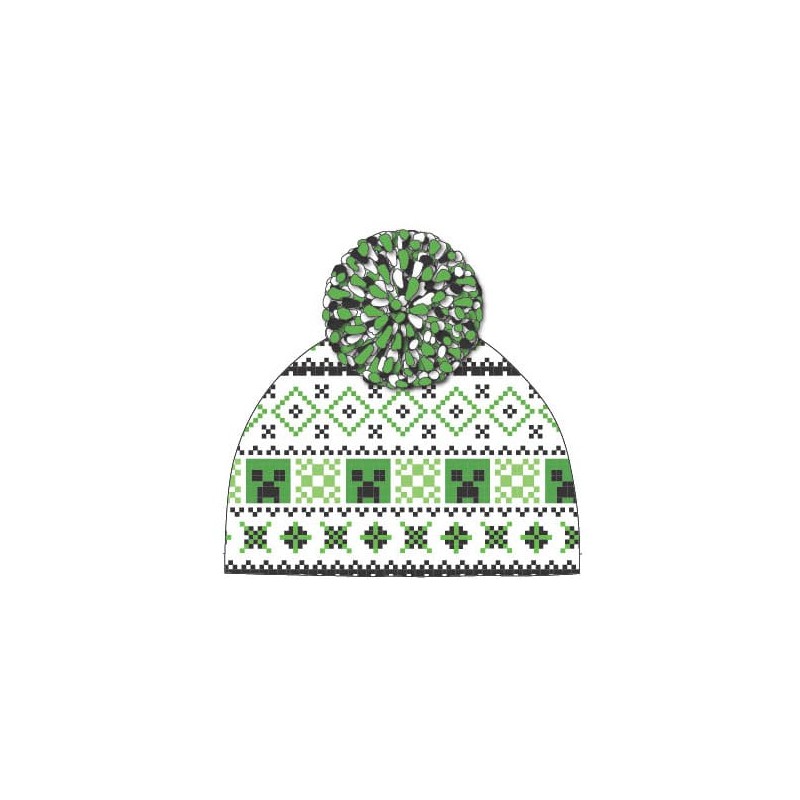 Minecraft bonnet Pom-Pom 