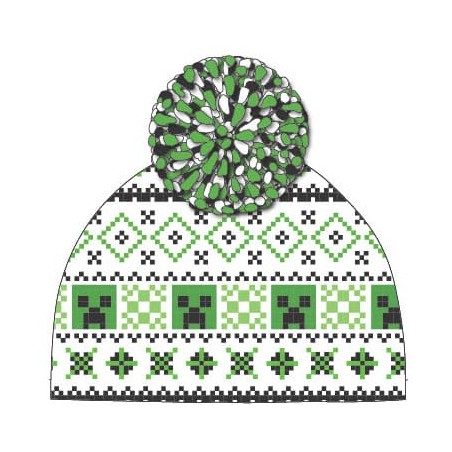 Minecraft bonnet Pom-Pom 