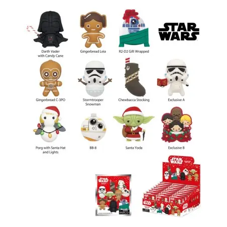 Star Wars série 1 présentoir porte-clés sac à dos 3DStar Wars Christmas (24) | 0077764289453