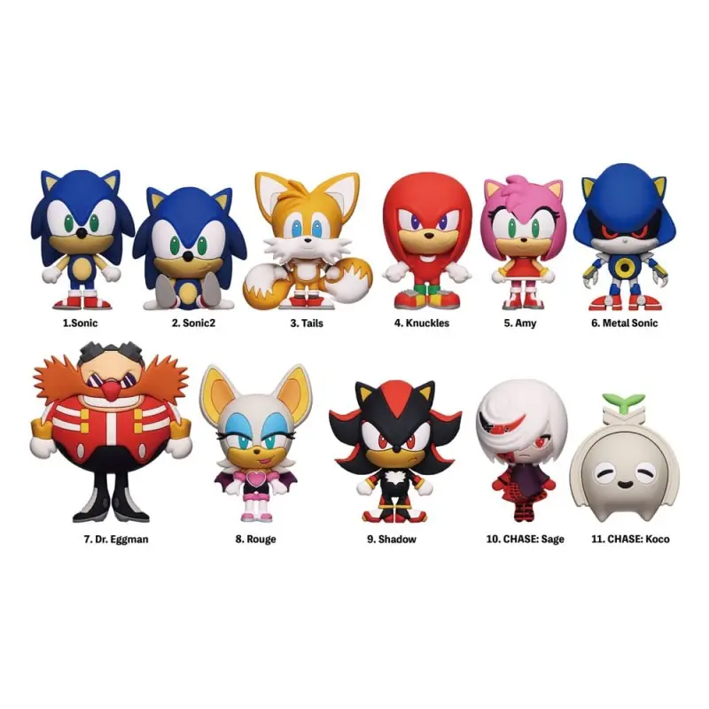 Sonic - The Hedgehog présentoir porte-clés sac à dos 3DSeries 1 (24) | 0077764360008