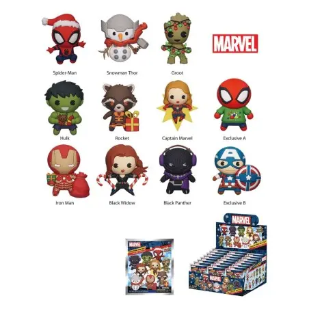 Marvel série 1 présentoir porte-clés sac à dos 3DMarvel Christmas (24) | 0077764687709