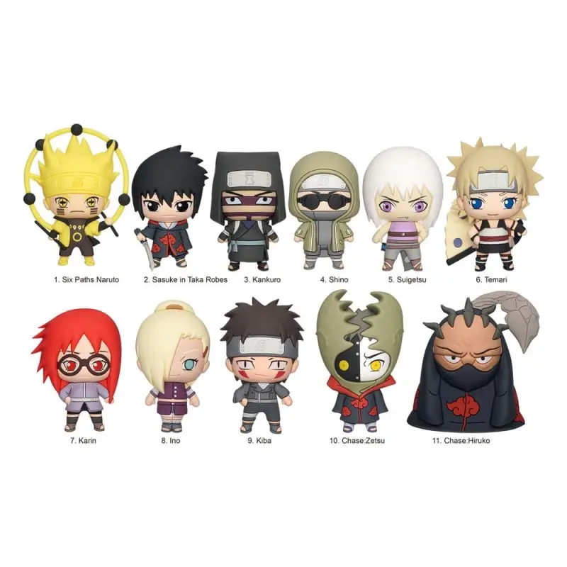 Naruto Shippuden présentoir porte-clés sac à dos 3D Series 4 (24) | 0077764705502