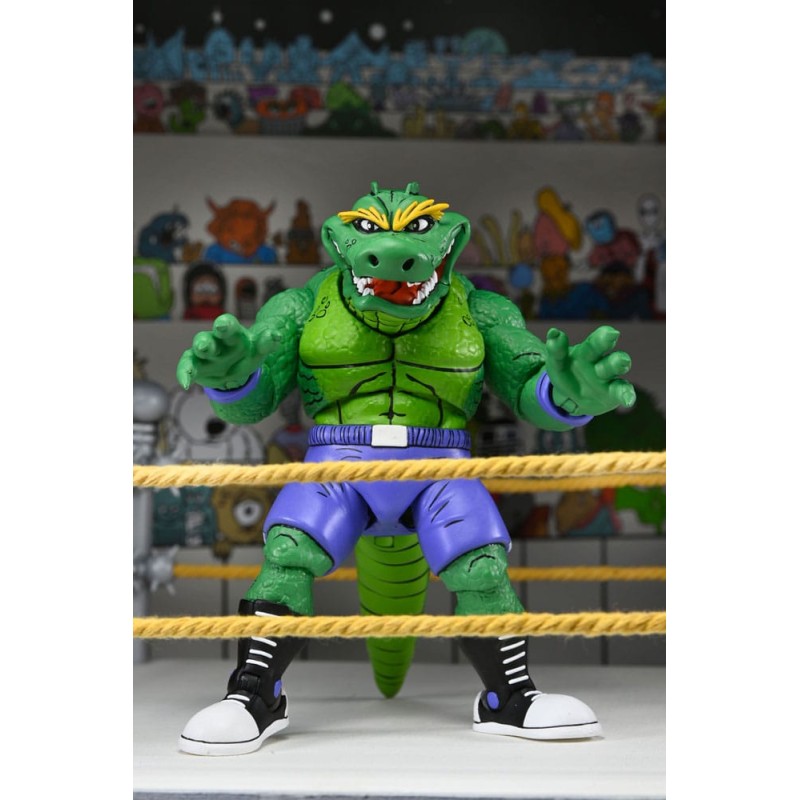 Tortues Ninja (Archie Comics) figurine Stump Wrestling Leatherhead 18 cm | 0634482544655