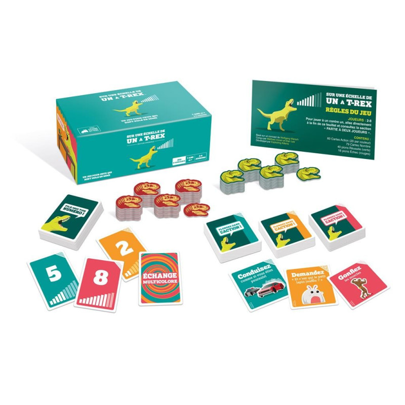 jeu : Sur Une Échelle de Un à T-Rex
éditeur : Exploding Kittens
version française