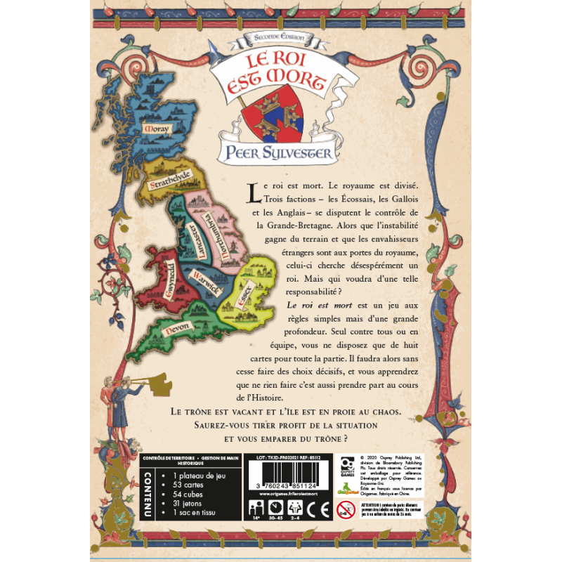 jeu : Le Roi est Mort
éditeur : Origames
version française