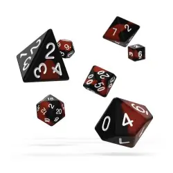 Oakie Doakie Dice dés RPG-Set Glow in the Dark - Lava (7)