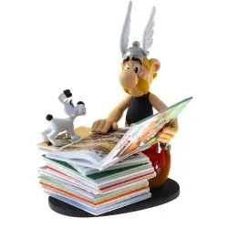 Asterix statuette Collectoys Asterix pile d'albums 2nd Edition 23 cm