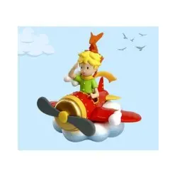 Le Petit Prince figurine Le Petit Prince et le renard en avion 7 cm