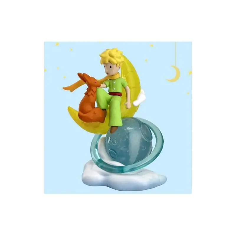 Le Petit Prince figurine Le Petit Prince et le renard sur la lune 8 cm | 3521320404547