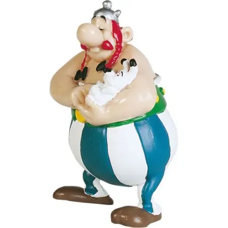 Astérix figurine Obelix tenant Idéfix 8 cm | 3521320605029