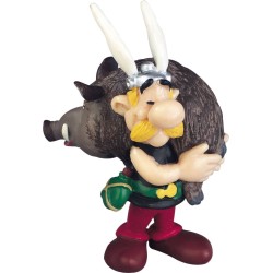 Astérix figurine Asterix portant un sanglier 6 cm