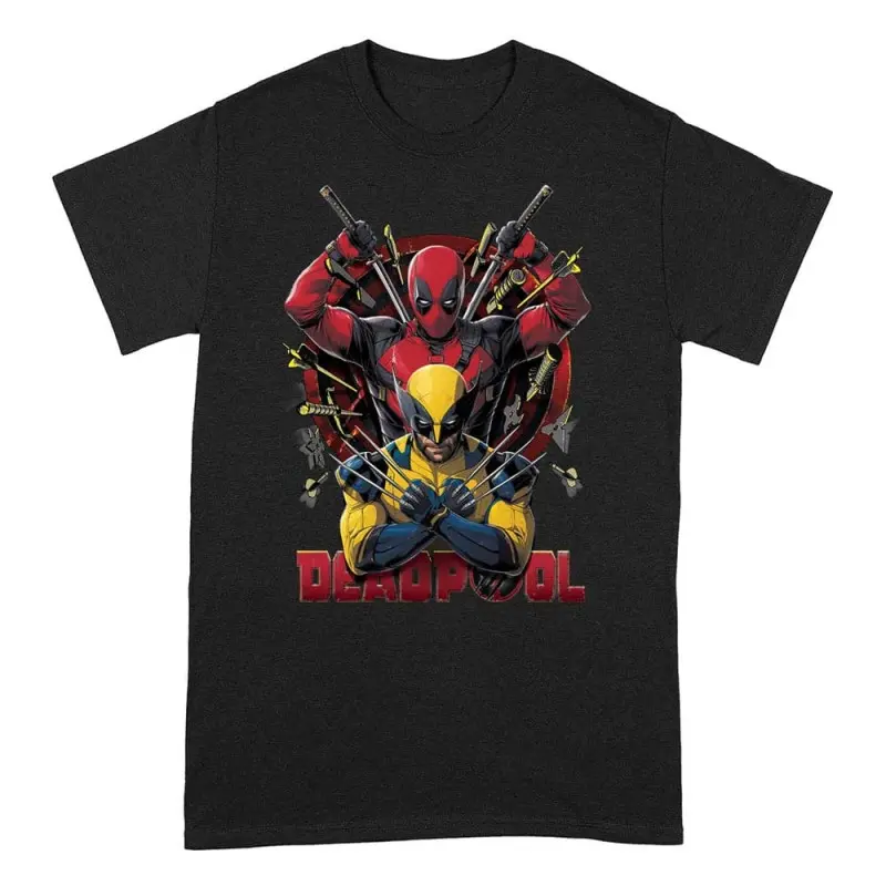 Deadpool T-Shirt Deadpool And Wolverine Pose (L) | 5063376506557