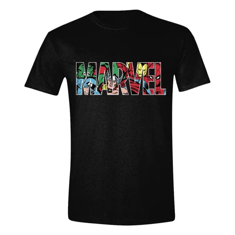 Marvel T-Shirt Logo Character Infill (L) | 5057736988916