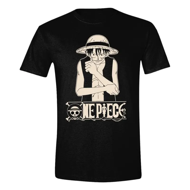 One Piece T-Shirt Luffy Pose Logo (L) | 8435073773629