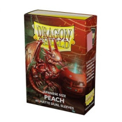 Dragon Shield Japanse maat Dual Matte Mouwen - Perzik Piip (60 mouwen)