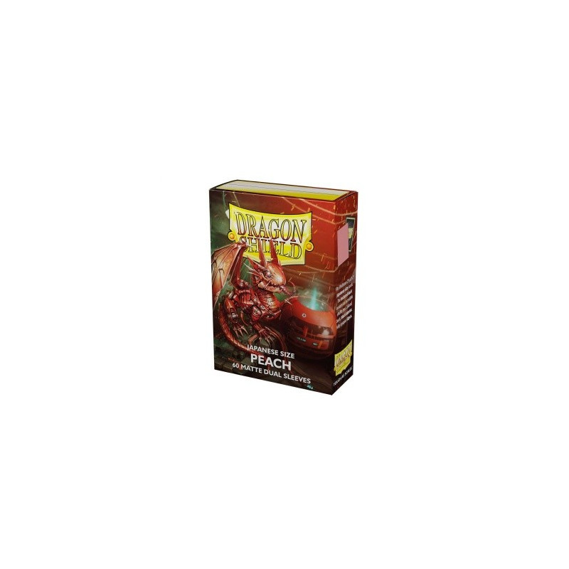Dragon Shield Japanese size Dual Matte Sleeves - Peach Piip (60 Sleeves)