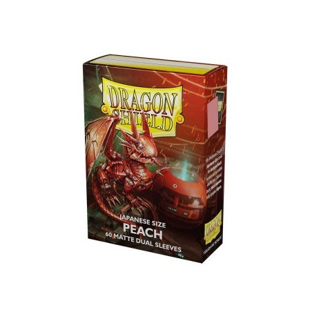 Dragon Shield Japanse maat Dual Matte Mouwen - Perzik Piip (60 mouwen)