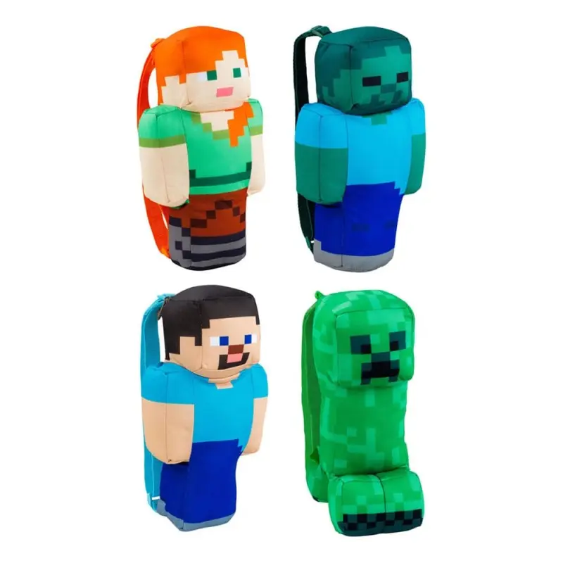 Minecraft assortiment Sacs à dos en peluche 30 cm (4) | 0000043824477