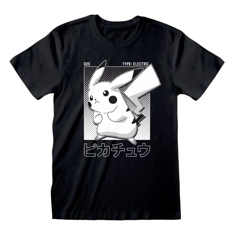 Pokemon T-Shirt Halftone Pikachu (S) | 5056688555085