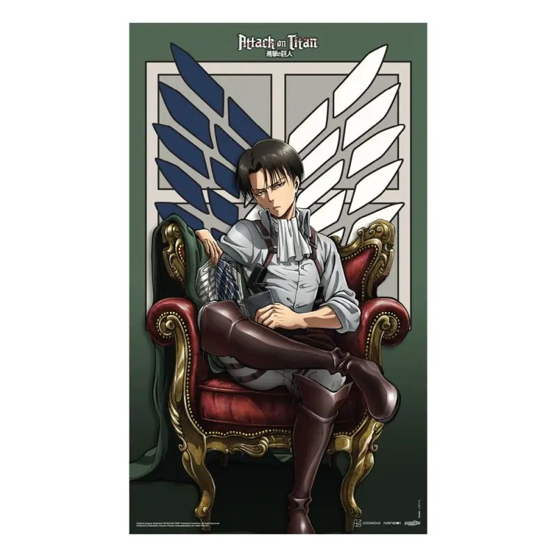 Attack on Titan poster tissu Levi 70 x 120 cm | 6430063311081