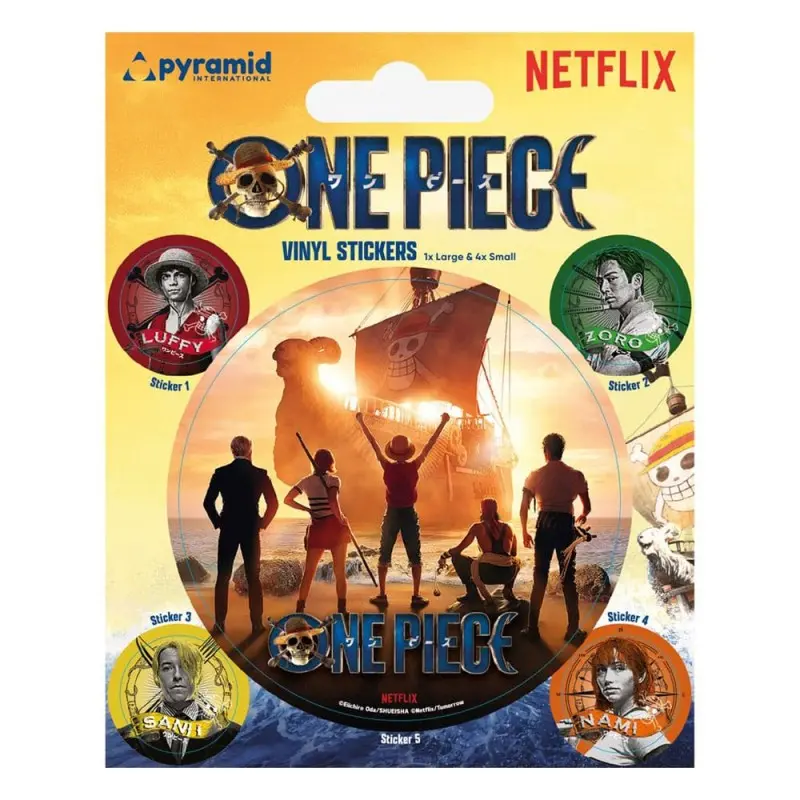 One Piece pack de 10 stickers vinyle Straw Hat Crew | 0000036453222