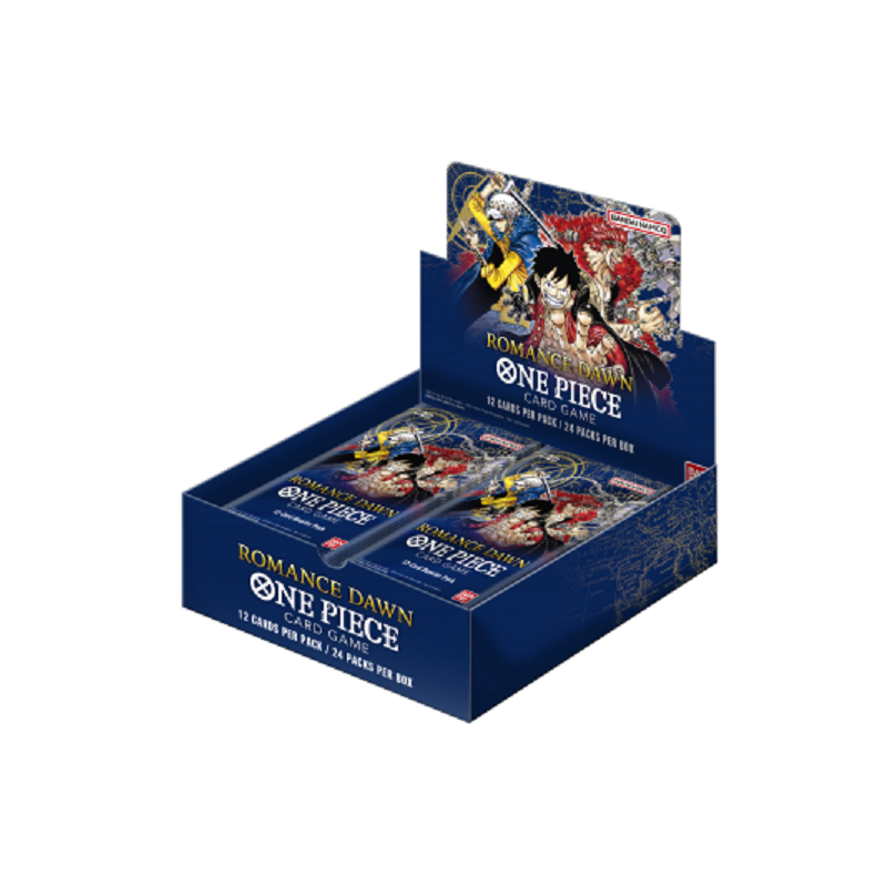 jcc/tcg : One Piece Card Game produit : Romance Dawn - Display 24 boosters ENG éditeur : Bandai version anglaise