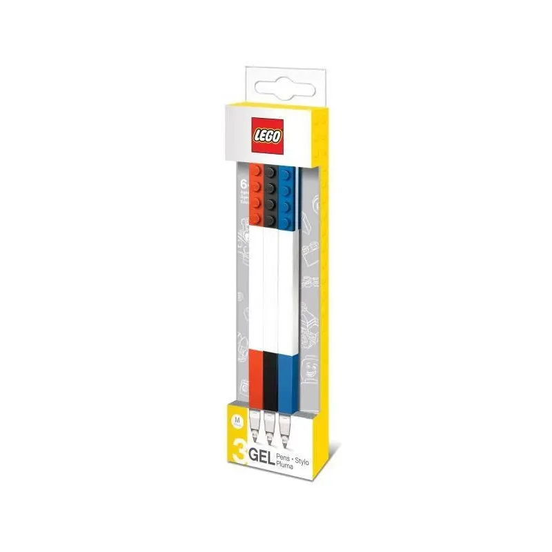 LEGO pack 3 stylos à bille à encre gel Bricks  | 4895028515133