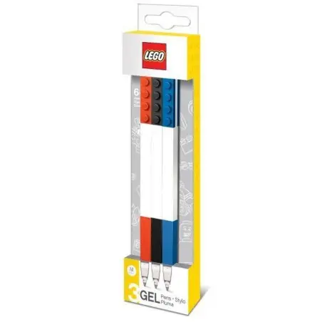 LEGO pack 3 stylos à bille à encre gel Bricks  | 4895028515133