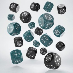 Crosshairs Compact D6 pack dés Stormy&Black (20)