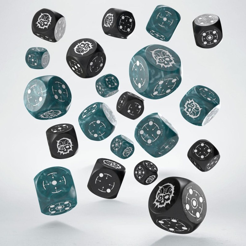 Crosshairs Compact D6 pack dés Stormy&Black (20)