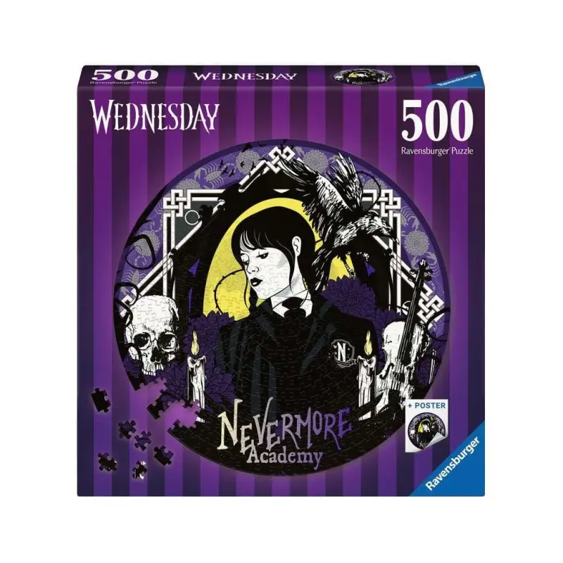 Wednesday puzzle rond Nevermore Academy (500 pièces) | 4005556175734