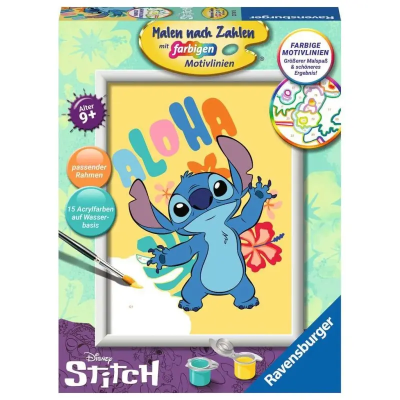 Disney set de peinture par numéros Aloha Stitch 18 x 24 cm *ALLEMAND* | 4005556237678